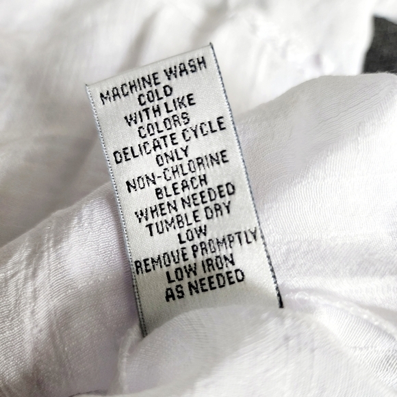 FUNDAMENTAL THINGS White Boho Bohemian Sheer V-Neck Blouse Top Women's Large L - Picture 9 of 9